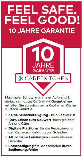 10 Jahre Garantie auf Küchen