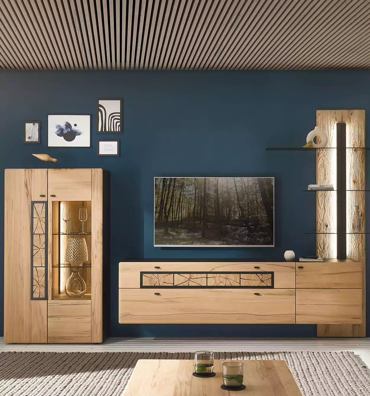 Massivholz im Wohnzimmer